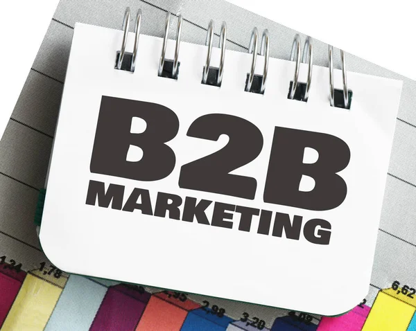 B2B Marketing Words Office Notebook — Stock Photo, Image