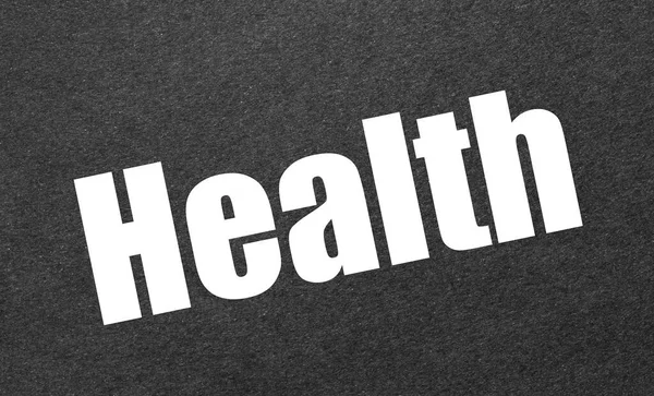 Health Word Black Background Next Stethoscope — Stock Photo, Image