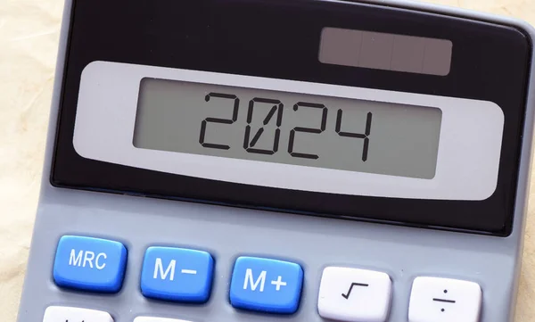 Επιχειρηματική Ιδέα Υπολογιστής Τον Αριθμό 2024 Προϋπολογισμός 2024 Καταβολή Φόρων — Φωτογραφία Αρχείου
