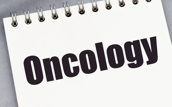 Cuvânt Oncologic Notebook Birou — Fotografie, imagine de stoc