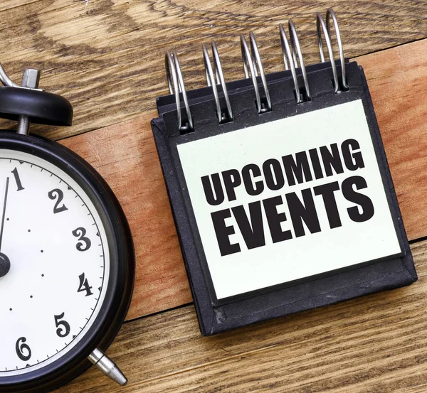 Text Upcoming Events Written Notepad — Stock Photo, Image
