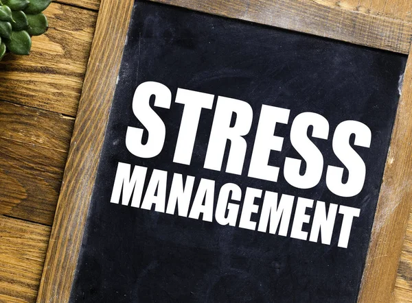 Stressz Menedzsment Szavak Egy Táblán — Stock Fotó