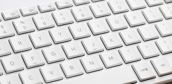 Close White Computer Keyboard View — Stock Photo, Image