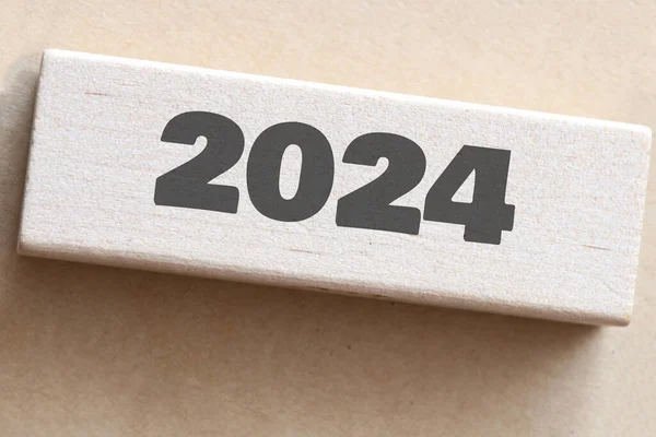 2024 Planeja Com Conceitos Marketing Digital Equipe Negócios Metas — Fotografia de Stock