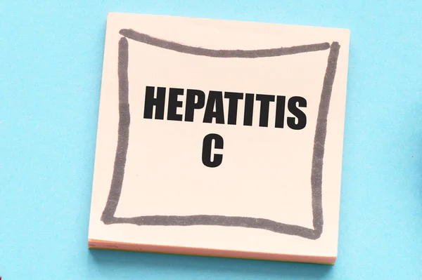 Konzept Der Hepatitis Wörter Einem Büroheft Neben Einem Stethoskop Und — Stockfoto