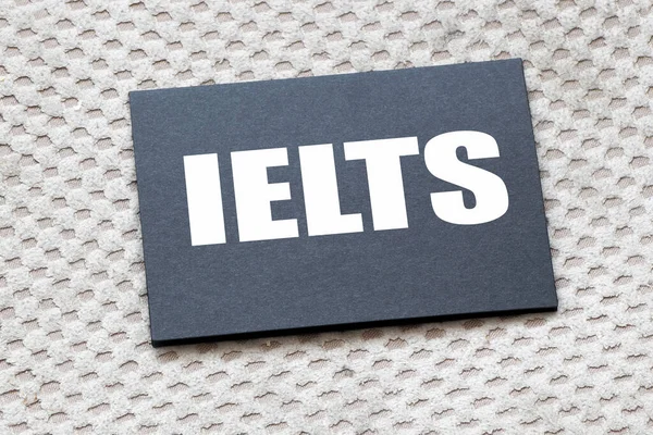 Λέξη Ielts Μαύρο Χαρτί — Φωτογραφία Αρχείου