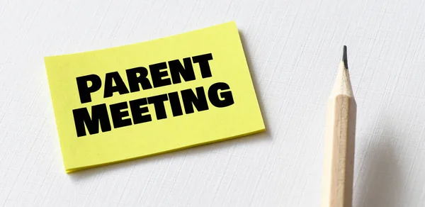 Parent Meeting paper with text