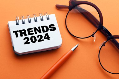 2024 business trends new year concept. clipart