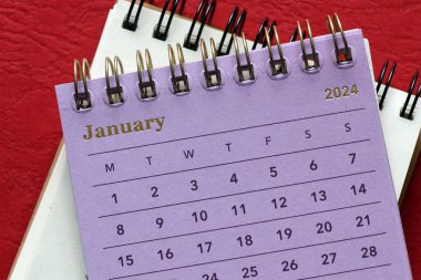 Mutlu yıllar 2024. Takvimi kapat Ocak 2024.