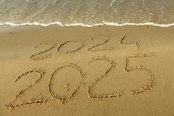 The end of 2024, the beginning of the new year 2025.. 2025 plans with digital marketing concepts,business team and goals.