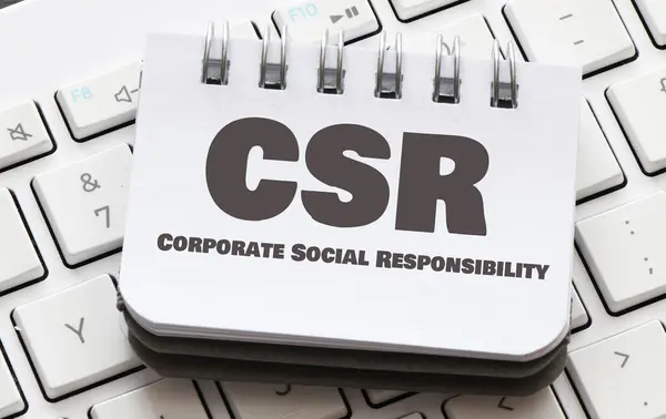 Corporate Social Responsibility Csr Words Office Notebook View Royalty Free Stock Images