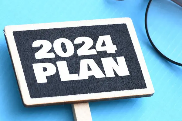 2024 Плани Концепціями Цифрового Маркетингу Бізнес Командою Цілями Стокова Картинка