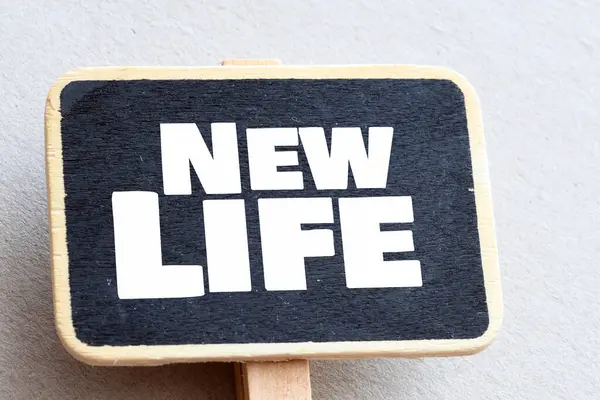 New Life Symbol Concept Words New Life Stock Image