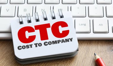 CTC - Not defterinde Şirkete Maliyet kısaltması, iş konsepti 