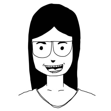 İnsanlar elle minimalist avatar çizgi film tasarımı çizerler