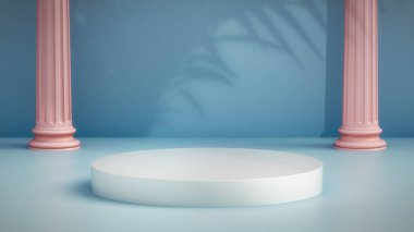 Pastel Renkleriyle Sergi Odasının 3 Boyutlu Hazırlanması