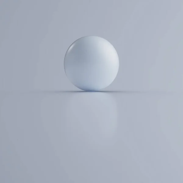 具有明亮背景的最小清洁球体三维渲染 — 图库照片