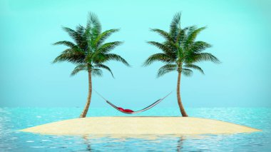 Adadaki İki Avuç Arasındaki Hamaklar