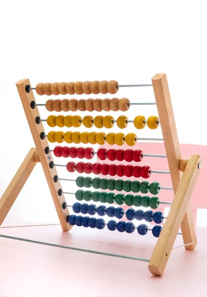 Abacus Infantil Concepto Aprendizaje Matemático —  Fotos de Stock