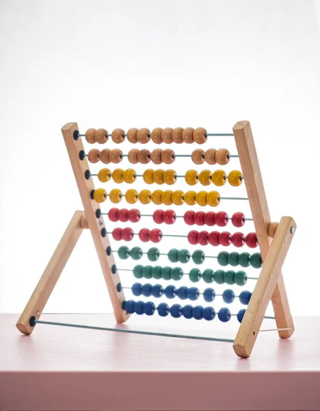 Dziecko Abacus Koncepcja Uczenia Się Matematyki — Zdjęcie stockowe