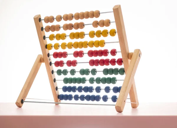 Kind Abacus Wiskunde Leren Concept — Stockfoto