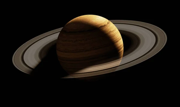 深空中的气体巨行星3D动画 — 图库照片