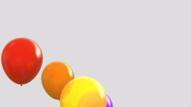 3D uçan balon animasyonu