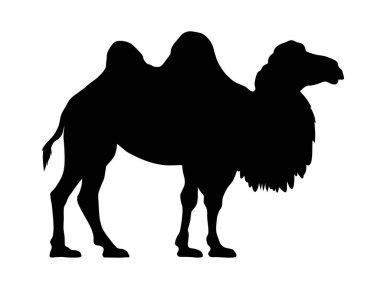 Deve siluetinin soyut vektör çizimi