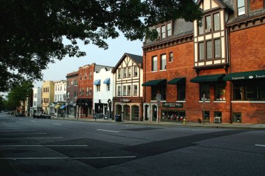 A view of Greenwich Avenue in Greenwich, Connecticut, often referred to as the Beverly Hills of Connecticut with it's many stylish shops