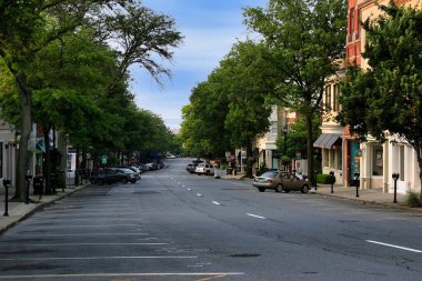 A view of Greenwich Avenue in Greenwich, Connecticut, often referred to as the Beverly Hills of Connecticut with it's many stylish shops