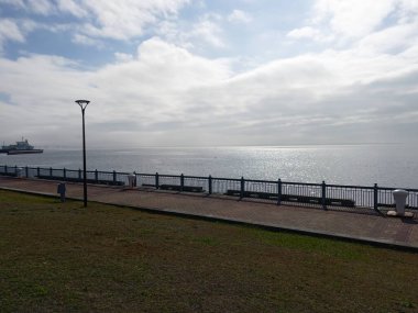 A path leading through the Community Maritime Park on Pensacola Bay, Florida