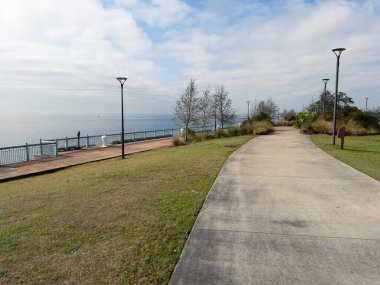 A path leading through the Community Maritime Park on Pensacola Bay, Florida