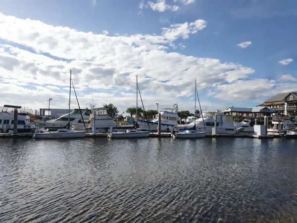 Barcos Atracados Puerto Deportivo Sevilla Pensacola Bay Florida —  Fotos de Stock