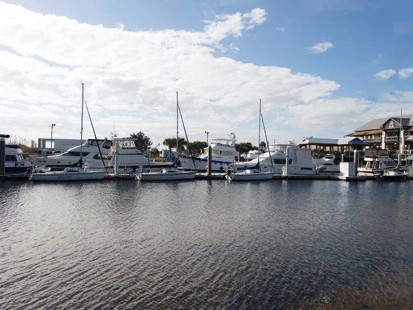 Лодки Причаливали Гавани Севилья Заливе Пенсакола Флорида — стоковое фото