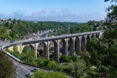 Dinan en iyi korunmuş ortaçağ şehri Kuzey Fransa, Brittany 'de.