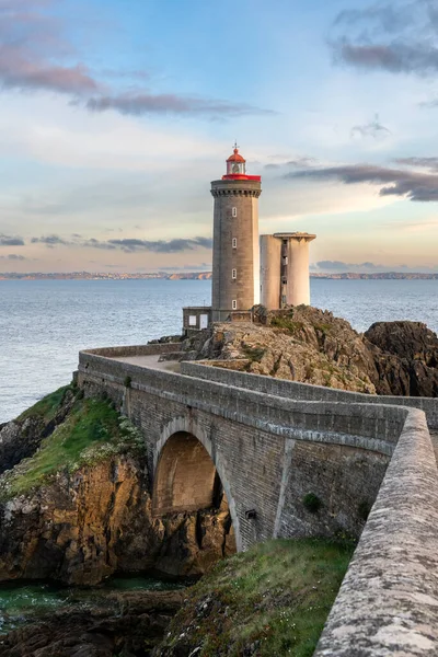 Leuchtturm Phare Petit Minou Plouzane Bretagne Nordfrankreich — Stockfoto