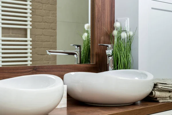 Modern Interior Design Detail Washbasin — Stock Photo, Image