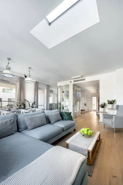 Modern Inredning Vardagsrum Lägenheten — Stockfoto