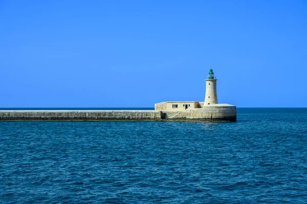Latarnia Morska Valletta Stolica Malty — Zdjęcie stockowe