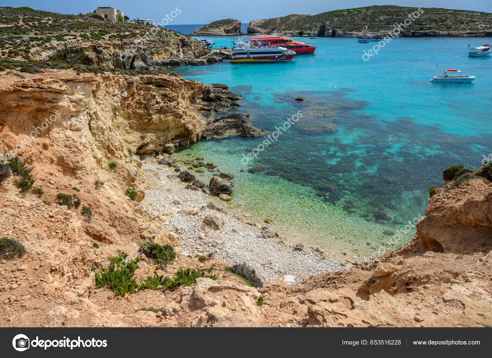 Blue Lagoon Malta Comino Gozo Island Paradise Stock Photo by ©jacek_kadaj  653516228