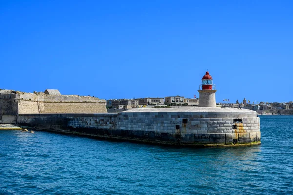 Faro Valeta Capital Malta — Foto de Stock