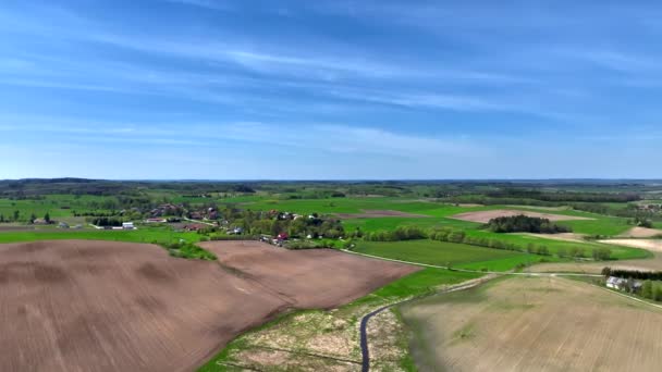 Aerial View Small Lake Warmia Northern Poland Europe — Stock Video