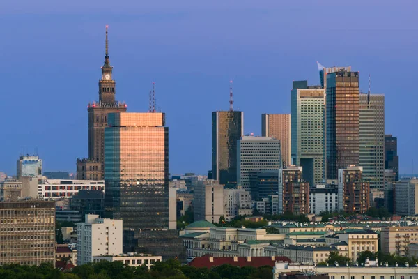 Downtown Warsaw Financial Center Warsaw One Most Economical Successful Capital – stockfoto