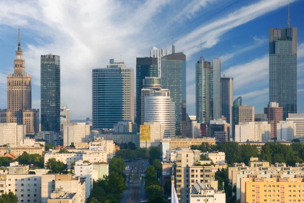 Centro Financiero Varsovia Varsovia Una Las Capitales Éxito Más Económicas —  Fotos de Stock