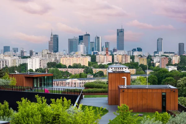 Varşova Finans Merkezi Varşova Son Birkaç Yıldır Avrupa Nın Başarılı — Stok fotoğraf