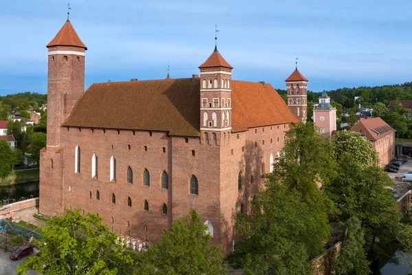 Castelo Gótico Medieval Lidzbark Warminski Noite Polónia — Fotografia de Stock