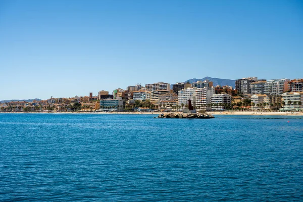 Панорама Villajoyosa Разноцветными Домами Вильяхойя Прибрежный Городок Аликанте Прованс Валенсия — стоковое фото