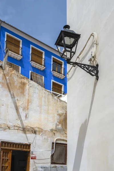 Улица Villajoyosa Разноцветными Домами Вильяхойя Прибрежный Городок Аликанте Прованс Валенсия — стоковое фото