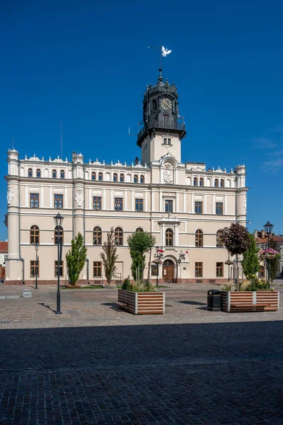 Stadhuis Marktplein Jarosaw Een Historische Stad Zuid Polen — Stockfoto