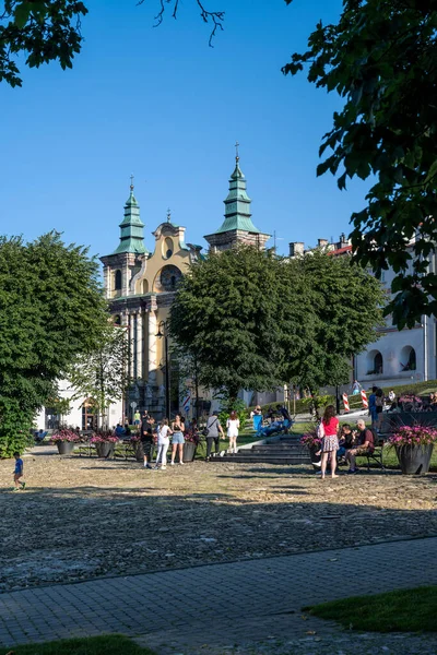 Przemysl Polsko August 2023 Stará Městská Oblast Malého Historického Města — Stock fotografie
